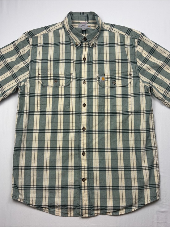 Carhartt Other - Carhartt Men’s Green & Cream Plaid Work Shirt